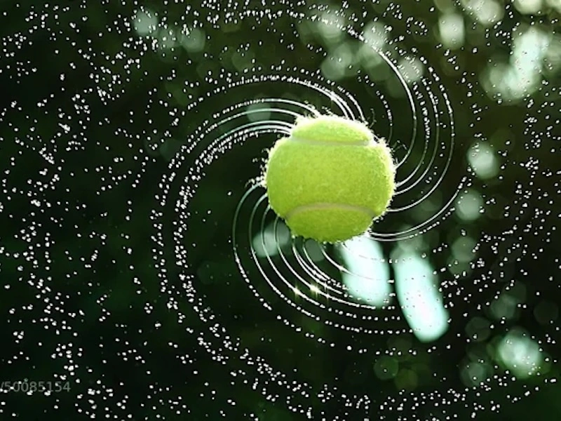 The spin of a tennis string