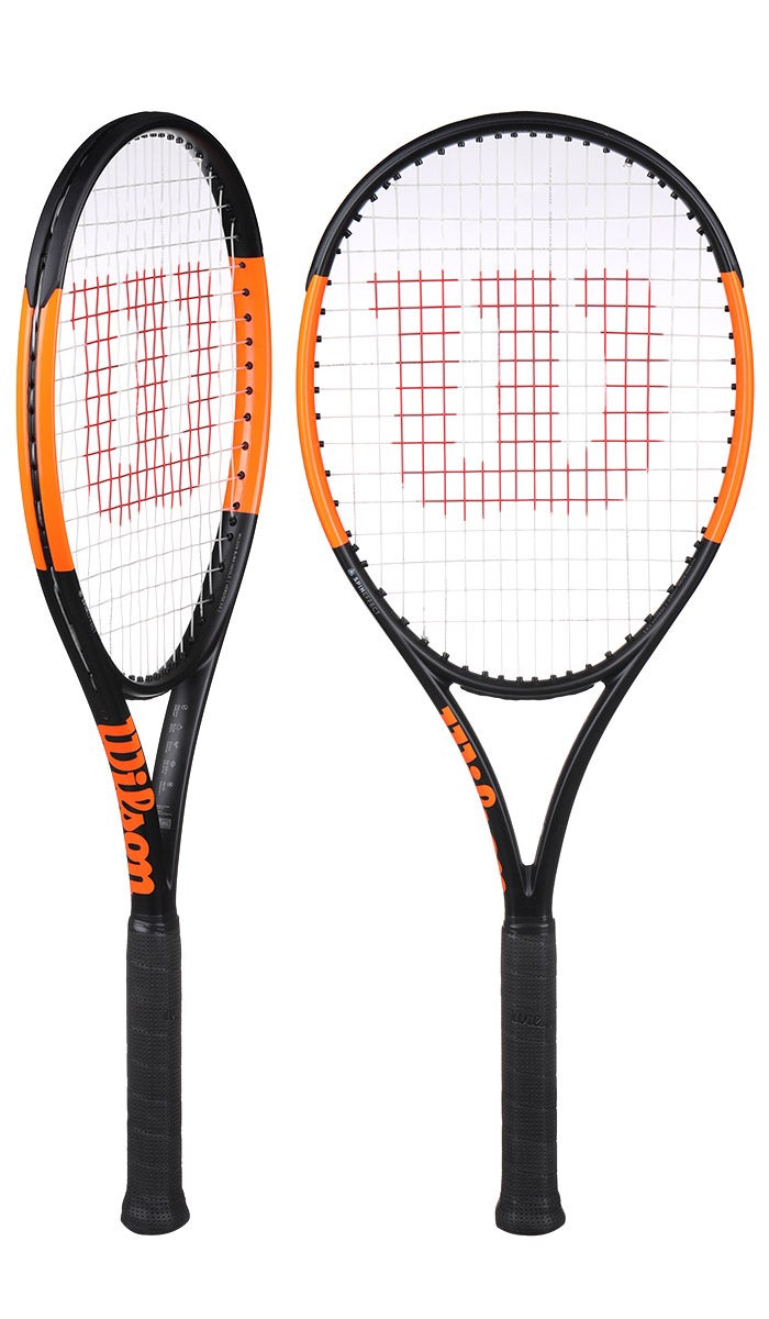 Wilson Burn 100 ULS Tennis W/O CVR Racquet-Black Gunmetal/Orange 1 Grip
