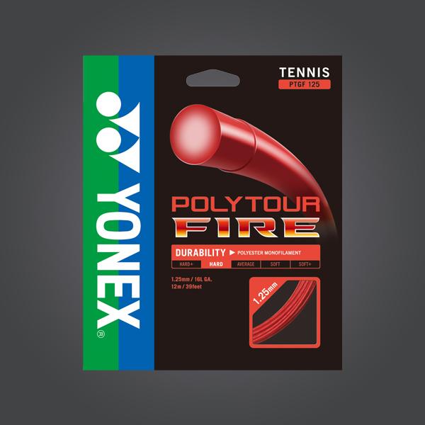 Yonex Poly Tour Fire 120/17G Tennis String Reel Red
